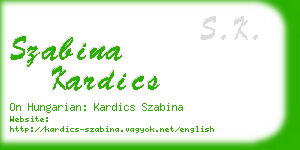 szabina kardics business card